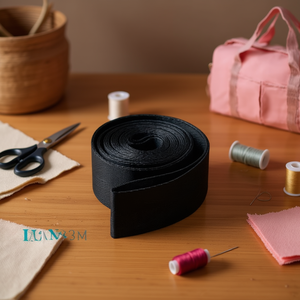 Sangle de sac à main Ilan, ruban adhésif 3,8 cm x 3 m, noir, pour la fabrication de sacs - Product Image 3