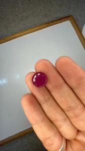 Pierre précieuse naturelle de rubis africain de 5,77 carats, taille ronde, rouge vif, pour la fabrication de bijoux de luxe, bagues, pendentifs, colliers - Product Image 2