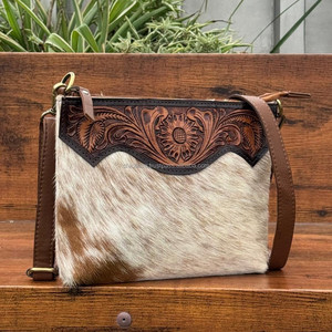 Trendy Designer <b>Hand</b> Tooled Cowhide Leather <b>Mini</b> Shoulder Bags Premium Quality Genuine Leather Crossbody Handbag For Women's - Product Image 4