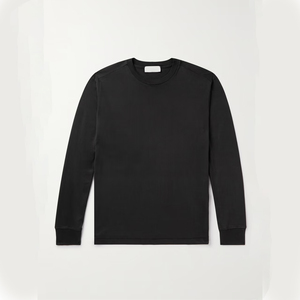 T-shirt à col rond côtelé 100% coton, coupe ample, manches courtes, uni, haute qualité, 230GSM, imprimé - Product Image 1