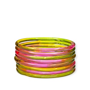 Trendy Kashmiri Multicolor Jelly Plain Glass <b>Bangles</b> Set Lightweight Comfortable Daily Wear Wedding Stackable Jewellery - Product Image 3