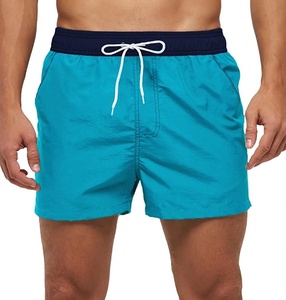Vêtements et accessoires pour hommes : Short de bain uni à séchage rapide, style urbain, taille élastique en maille, pour le surf et la plage, OEM - Product Image 6