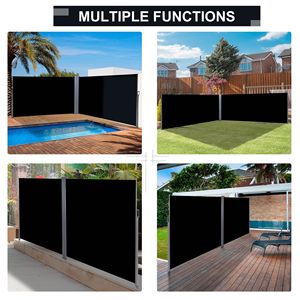 Toldo Retráctil de Doble Cara para Patio, Pantalla de Privacidad para Jardín Interior/Exterior, Protección Solar y Contra el Viento, Separador de Ambientes de 5m Máx. - Product Image 6