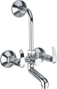 Grifo mezclador de pared 2 en 1 con montaje flexible, de latón cromado, para lavadora, lavabo de baño y cocina - Product Image 3