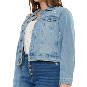 Chaqueta Vaquera para Mujer de Talla Grande al por Mayor, Tela Personalizable, Muestra Gratuita, la Mejor Calidad - Product Image 5