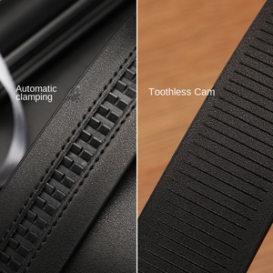 Cinturón de Negocios de Cuero Genuino de Vaca para Hombre al por Mayor, Diseño de Piel de Cocodrilo de Capa Superior con Hebilla Automática sin Dientes 2026 - Product Image 5