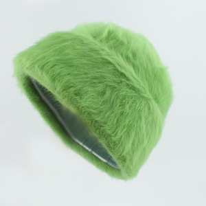 Gorro de Punto de Felpa con Logotipo Personalizado, Impresión Digital a Mano con Pelo de Conejo, Cálido para Invierno, de Viaje, Unisex - Product Image 4