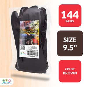 Gants en jersey de coton polyester marron de 9.5 pouces pour hommes 144 paires; Gants en polaire rouge pour femmes Gants de jardinage Équipement de protection - Product Image 2