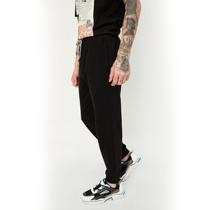 Pantalon de jogging à fermeture éclair pour homme, 60 % coton, 35 % polyester, 5 % élasthanne, coupe ajustée, certifié végan - Product Image 5