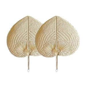 Éventail en bambou fait main BLUE LOTUS, peint en arc-en-ciel, décoration traditionnelle pour la maison, artisanat naturel, création d'art par Charlie Dinh - Product Image 3