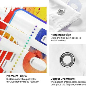 Быстрая доставка, Лучшая цена, 100% полиэфирная печатная сублимационная наружная кампания, любой дизайн, любой размер, логотип, текстовые флаги - Product Image 4