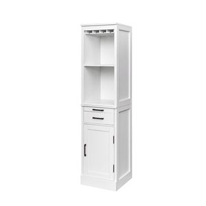 Mobile Bar Modulare per Vini in Colore Bianco con Vetrina Buffet e Credenza per Stoviglie per Sala da Pranzo - Product Image 5