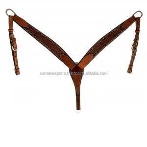 Venta caliente100 % cuero genuino occidental cuello de pecho mecanizado a mano con proveedor de trabajo de perno Fabricante Mayorista Saman Exports - Product Image 2