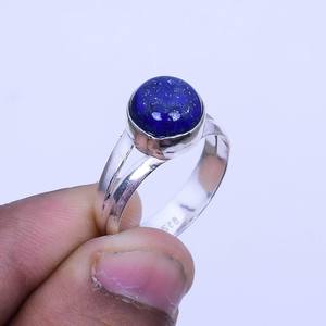 Lapis Lazuli Gemstone <b>Ring</b> 925 Sterling Silver Boho Handmade Jewelry Statement <b>Ring</b> Gift For Women Men - Product Image 3