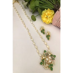 Impresionante Juego de Collar y Aretes con Perlas Redondas Blancas Naturales de Grado AA de la Mejor Calidad, Estilo Antiguo, para Fiestas, para Mujer - Product Image 2