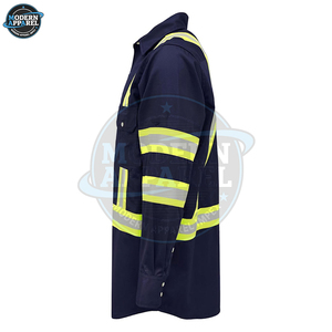 Chemise de travail à manches longues avec bande réfléchissante haute visibilité, logo personnalisé, vêtements de travail, chemises de sécurité réfléchissantes - Product Image 2