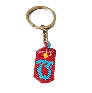 Llavero de Cuentas de Vidrio de Color Personalizado, Hecho a Mano, Decoración para Fiestas, Regalo, Adorno Ecológico, Llavero de Vidrio Hecho a Mano para Navidad - Product Image 1