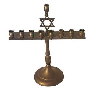 Petite Ménorah en Argent Fin pour Villas, Synagogues, Temples – Éclairage de Table Décoratif – Support de Bougies Hanouka - Product Image 5
