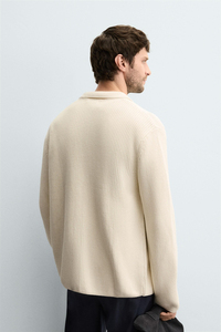 Cardigan en laine tricoté pour homme, manches longues, boutons sur le devant, couleur unie, vêtement d'hiver, pull épais et chaud - Product Image 2