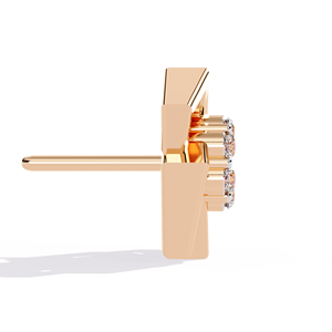 Pendientes de Diamantes Cultivados en Laboratorio con Corte Redondo de Diseño Único, Oro de 14K, Certificados por IGI, para Regalo, Fiesta y Aniversario - Product Image 6