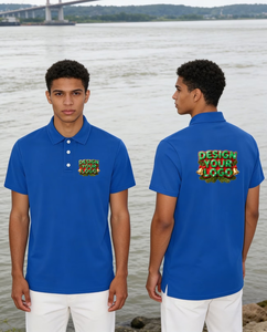 Custom Embroidered Customizable Men's Short Sleeve Solid Black Casual Pocket Front Logo Cotton Jersey - Product Image 1