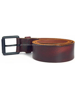 Ceinture d'affaires en cuir véritable décontracté cuir de vachette à deux couches avec boucle à aiguille en alliage ceinture et accessoires de jean à la mode - Product Image 2