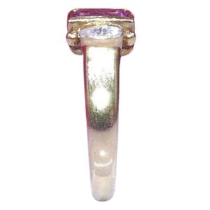 Anillos de Boda Antiguos Unisex con Turmalina de Corte Ovalado Chapados en Oro de 14K, MOQ Bajo - Product Image 6