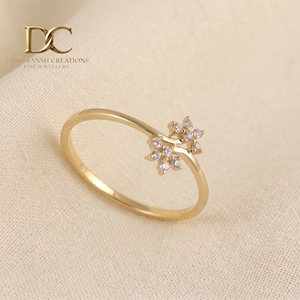 Nouvelle bague artisanale en or massif 14 carats avec diamant de laboratoire taille brillant certifié IGI, bijoux pour femmes pour mariage et fêtes - Product Image 4