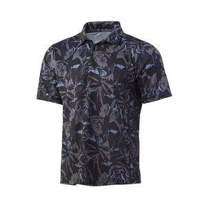 Camiseta Polo de Pesca para Hombre de Alta Calidad Personalizable con Protección UPF 50, Diseño de Plantas, Secado Rápido, Manga Larga, Cierre de Pullover, 100% Poliéster - Product Image 1