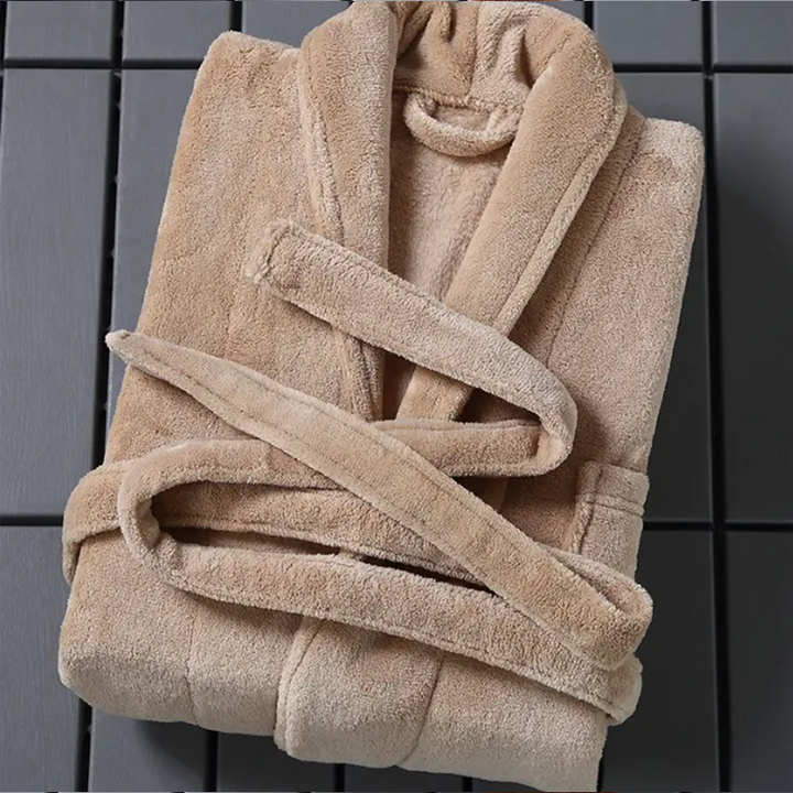 Luxury Custom Multistyle Flannel Polyester Spa Bathrobes High Quality Coral Fleece Antipill