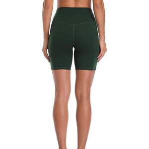 Shorts de sport de yoga taille haute personnalisés pour femmes avec poches, séchage rapide, respirants, écologiques, pour fitness et entraînement en été - Product Image 4