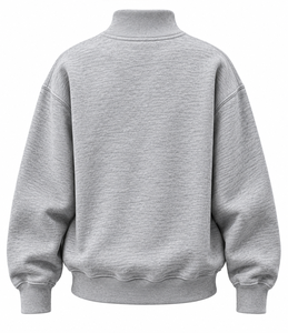Sweat-shirt surdimensionné personnalisé pour femme, col montant, motif gingham, lettres appliquées, patchwork, pull d'hiver – Vente en gros - Product Image 6