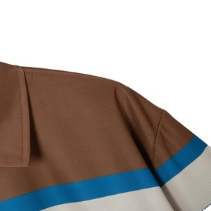 เสื้อเชิ้ตแขนสั้นผู้ชาย หลายสี ลายทาง ผ้าถัก ระบายอากาศดี สวมใส่สบาย โพลีเอสเตอร์/คอตตอน ปรับแต่งได้ สำหรับฤดูร้อน น้ำหนัก 180 กรัม - Product Image 4