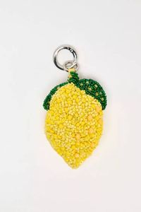 Beaded Orange Slice Keychain Handmade Fruit Bag Charm Aesthetic Gift - Product Image 3