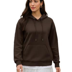 Sudaderas con capucha de algodón polar personalizadas, tallas grandes para mujer, sudaderas con capucha de moda, estilo urbano, sudadera extragrande, hudy, OEM - Product Image 2