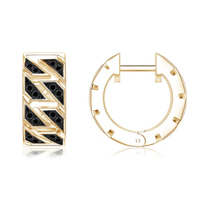 Pendientes de Aro con Diamantes Negros Naturales, Chapados en Rodio, Oro de 10K, 14K, 18K, Plata 925, 935, Joyería Fina Personalizada para Boda y Compromiso - Product Image 3