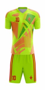 Conjunto de Camiseta de Fútbol Personalizada Sublimada 100% Poliéster para Hombre con Impresión por Transferencia de Calor, Mangas Cortas, Secado Rápido, Fusión sin Costuras - Product Image 5