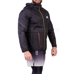<b>Lightweight</b> <b>Running</b> Winter <b>Jacket</b> With Wind Resistant Fabric And Breathable Mesh Lining For Outdoor Training - Product Image 4