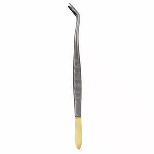 Pince à épiler dentaire à poignée dorée Golden Crest Industries, instrument chirurgical manuel pour soins bucco-dentaires de précision - Product Image 3