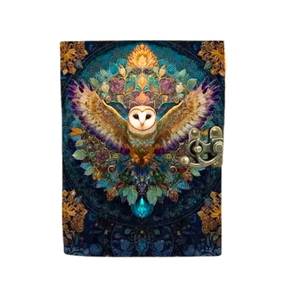 Diario de cuero genuino de 400 páginas con diseño de búho, libro de sombras clásico religioso en blanco, cuaderno de bocetos hechizado hecho a mano con papel de borde deshilachado - Product Image 1