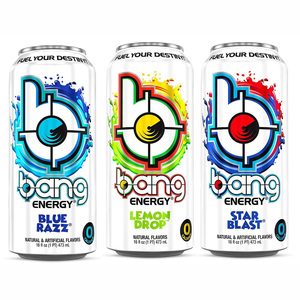 Bebida energética ORIGINAL Bang sabor Blue Razz, Lemon Drop 473 ml / Bebida energética Bang al por mayor - Product Image 1