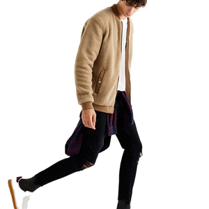 2026 New Best Quality Streetwear Custom Pockets Zip Fashionable Winter <b>Shearling</b> Sherpa Fleece <b>Jacket</b> - Product Image 6