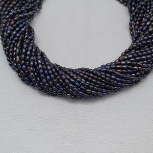 Perlas de Agua Dulce Naturales de 3mm 4mm, Color Negro Arcoíris, Forma Irregular de Arroz, Piedras Preciosas Sueltas, Conjuntos de Collares de Lujo - Product Image 3
