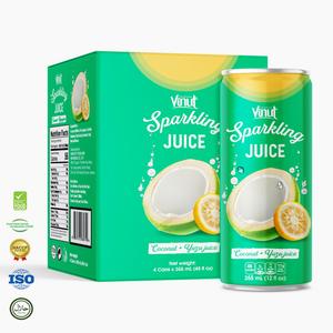 12 floz Tónico Agua con gas VINUT Coco enlatado y jugo de yuzu Exportación Entrega rápida Servicio OEM Vietnam BRC Certificado - Product Image 1