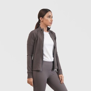 Veste de course pour femme, coupe ajustée, extensible dans quatre directions, spandex/polyester, logo sur le devant - Product Image 2