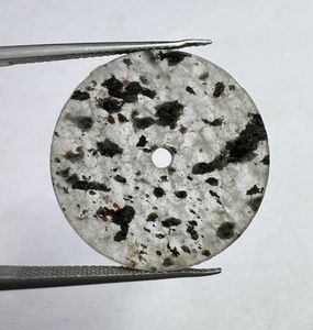 Natural <b>Black</b> Dot Quartz Stone <b>Watch</b> Dial 23mm x 1.5mm Round Gemstone Dial for Custom <b>Watches</b> - Product Image 2