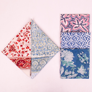 Bohamine Dressing <b>Bandanas</b> Sustainable Cotton Neck Scarf Tie Set Breathable Floral Colorful Lightweight Four Seasons Trendy Gift - Product Image 2