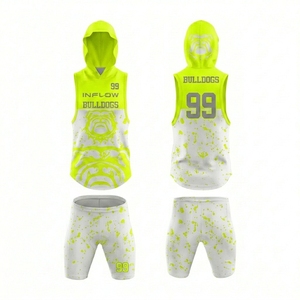 Custom Unisex Youth 7on7 Jersey Sleeveless Hooded Basketball Jersey Set Sublimated Athletic Fit Unisex Adult All Season - Product Image 3