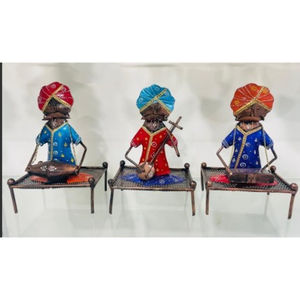 Figura de Músico Art Deco de Metal Hecha a Mano y Móvil, Multifuncional, para Cumpleaños y Diwali - Product Image 3