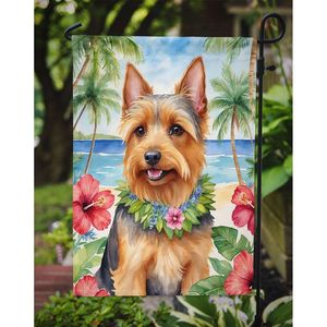 Australian Terrier Luau Garden Flag Multicolor Decorativo Yard Banner para Patio Artwork Buzón Bandera para camas de flores Tamaño de jardín - Product Image 3